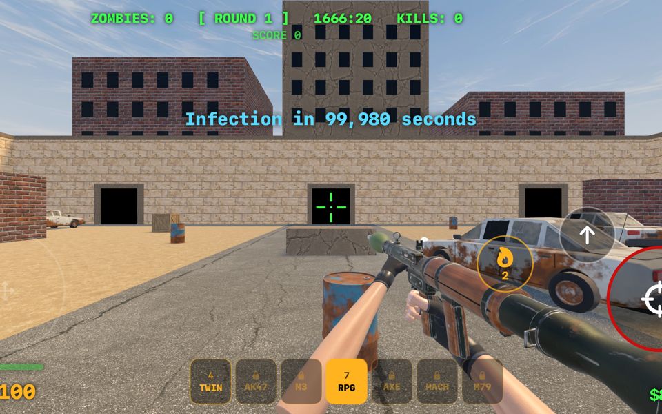 Rocket launcher in first person