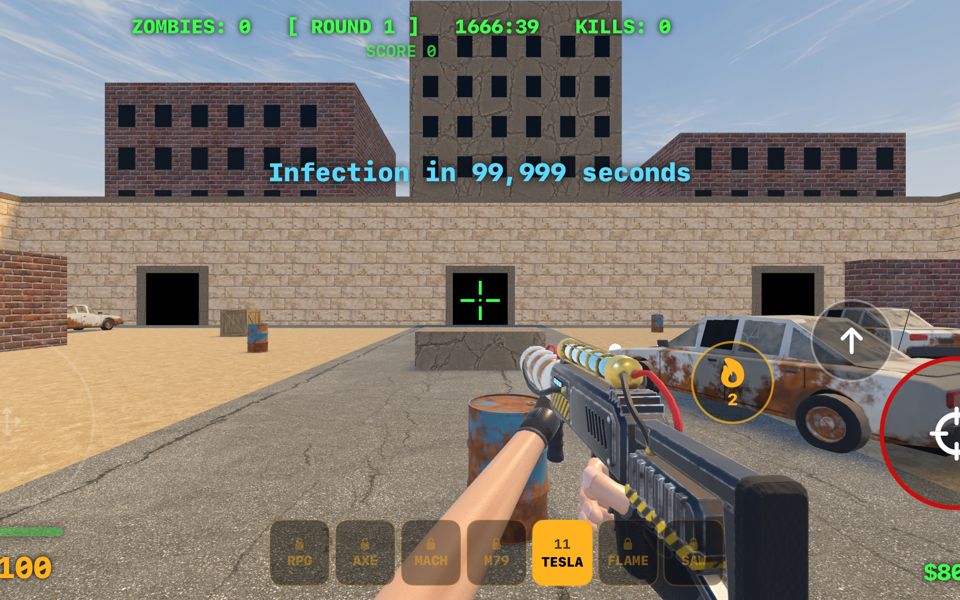 Lightning cannon in first person